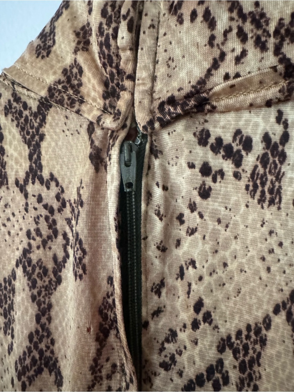 Vintage 1960 Snakeskin Pussybow Mini Dress. - Picture 6 of 6